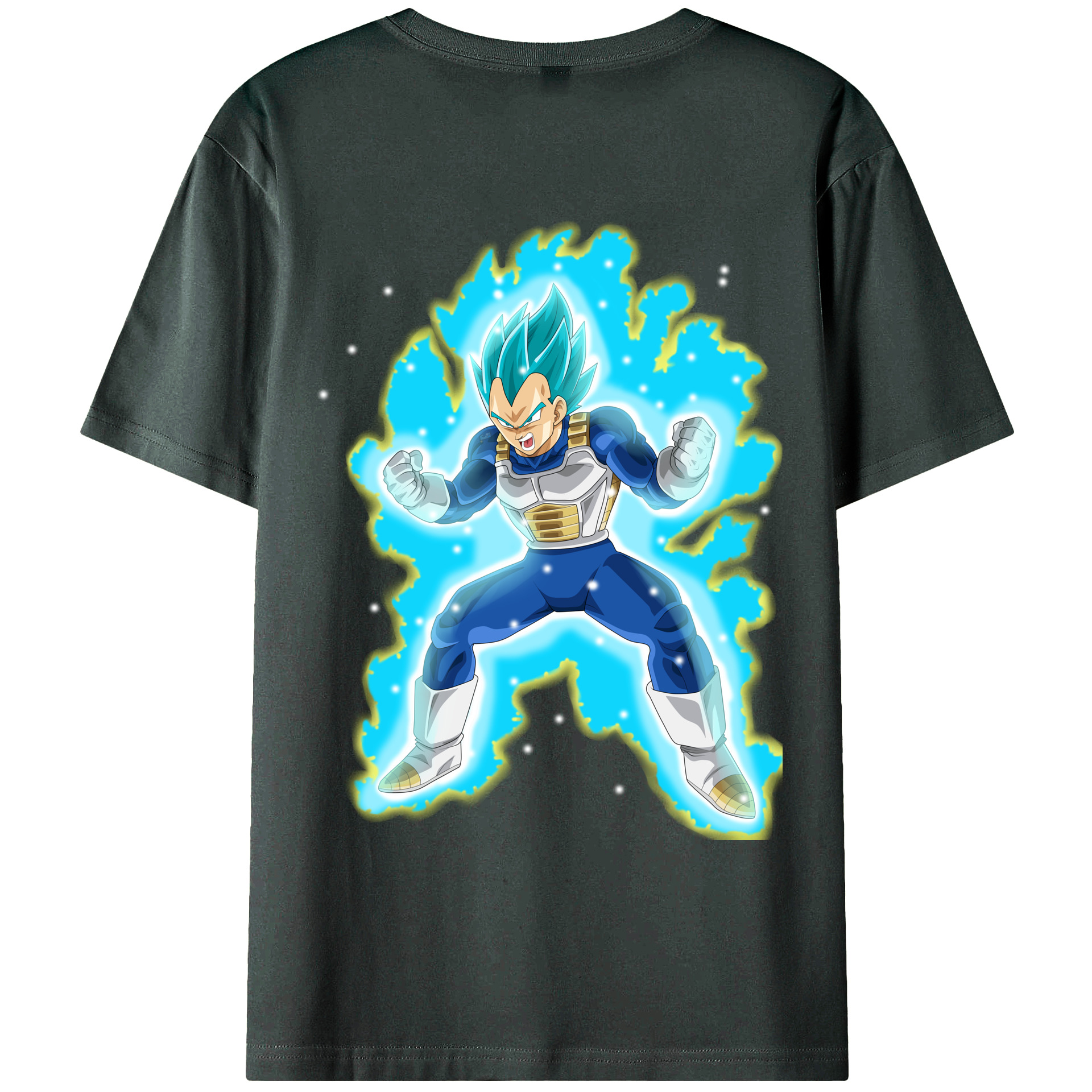 （画像用） ドラゴンボール ベジータ四世（Bejīta Yonsei）DRAGON BALL Vegeta IV 綿100％ メンズ半袖Tシャツ（バックプリント） 通気性